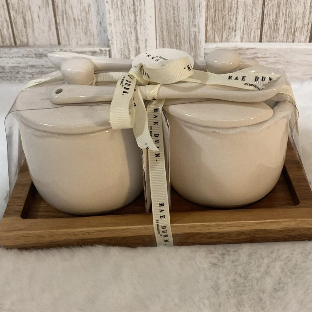 Rae Dunn Hold & Keep Containers with Lids & Spoons